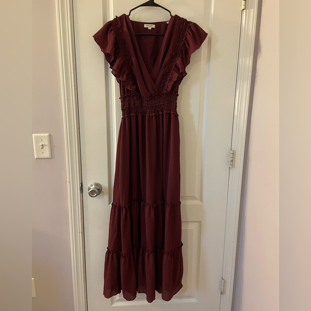 Max Studio Deep Red Maxi Dress